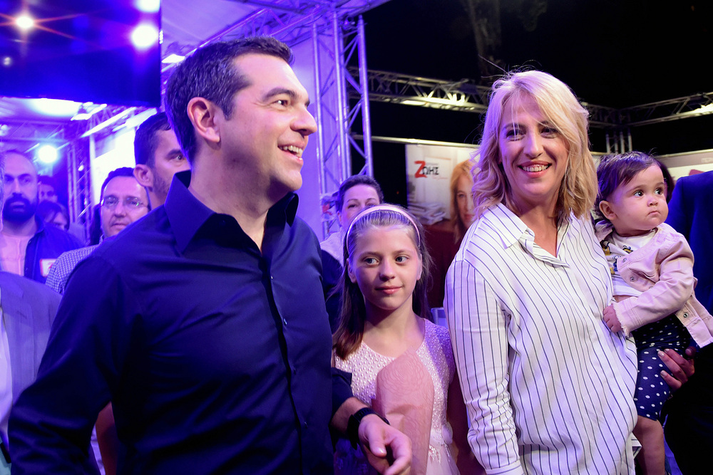 Αλέξης Τσίπρας και Ρένα Δούρου, το βράδυ του β' γύρου των αυτοδιοικητικών εκλογών